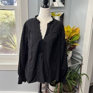 Women’s Black Ultra Pink Long Bishop Sleeve, Size L